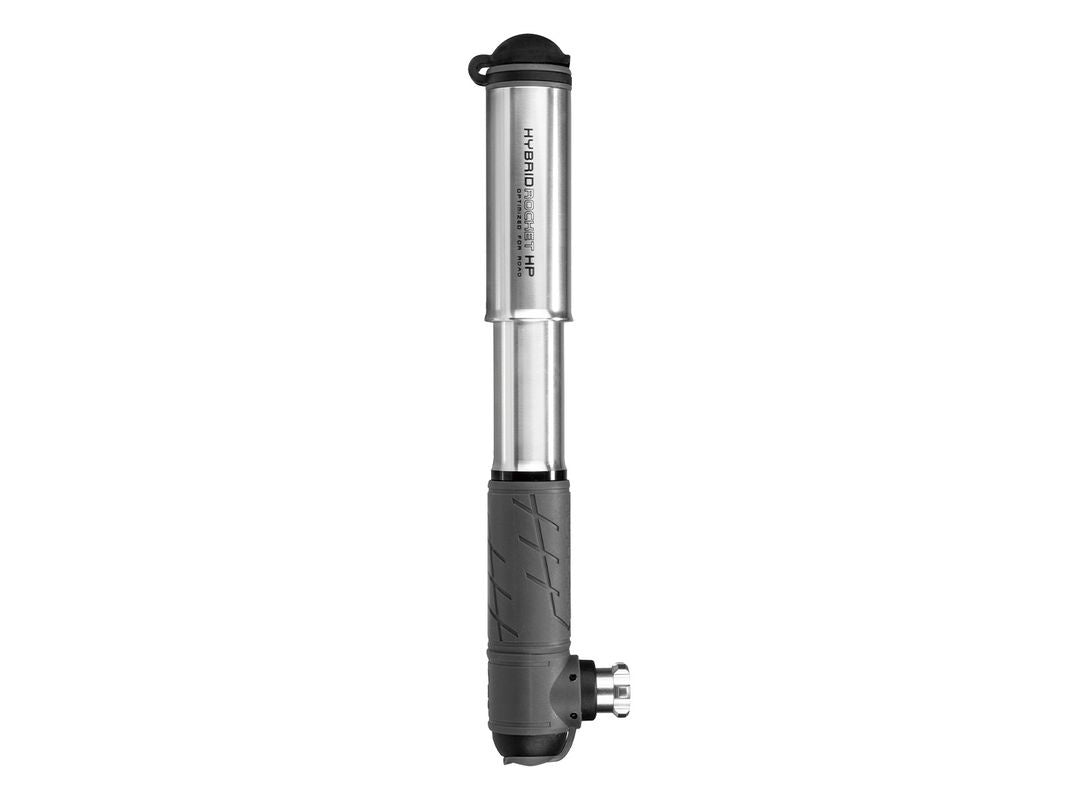 Topeak Mini Pump Hybrid Rocket HP Silver + 1x Threaded CO2 Cartridge